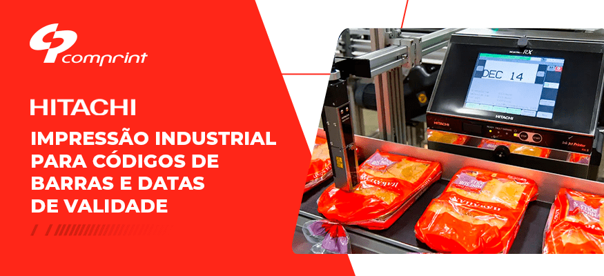 Impressão industrial para códigos de barras e datas de validade