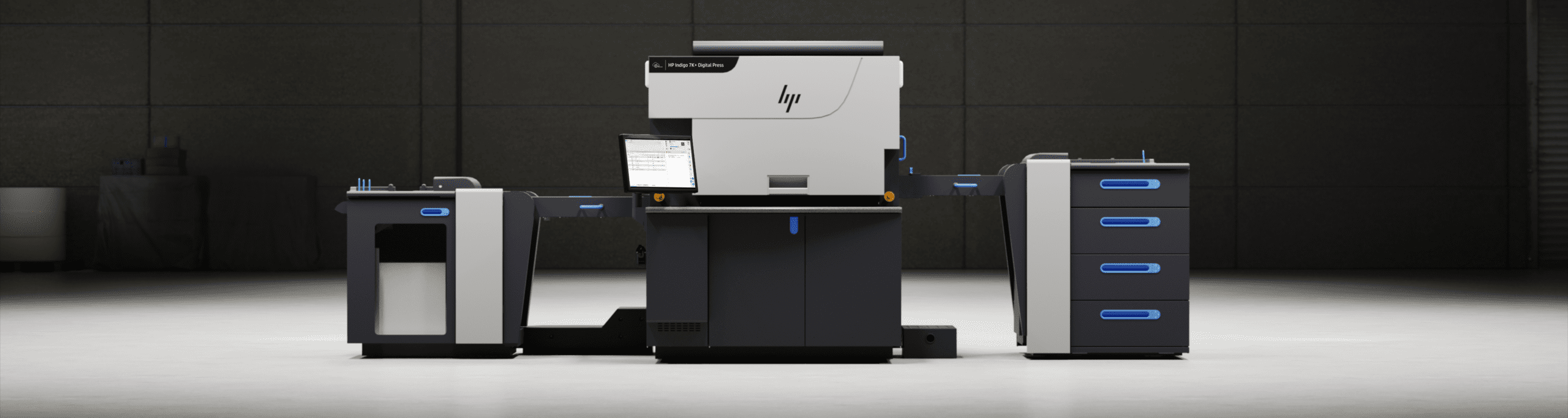 Impressora digital comercial HP Indigo 7K com desempenho robusto para aplicações de impressão versáteis